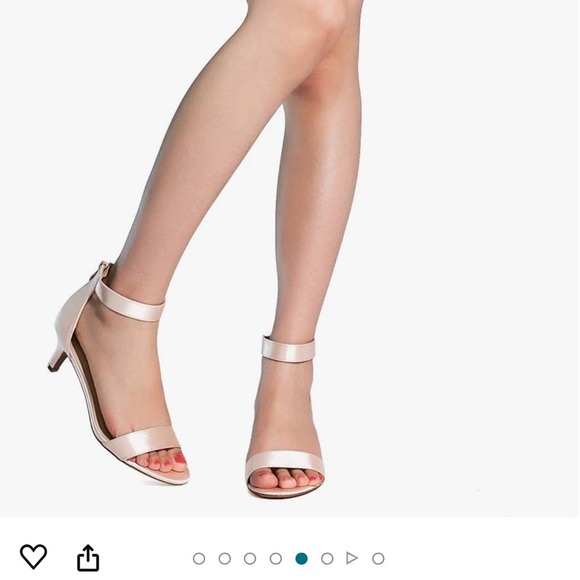 Fiona open toe satin kitten  heels - Picture 11 of 15